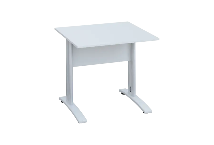 EPK 18 - 8  stůl kancelářský, kovová podnož bílá, deska 18 mm, široký 800 mm, bílá